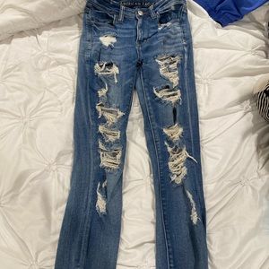 American eagle dark blue jeans size 2